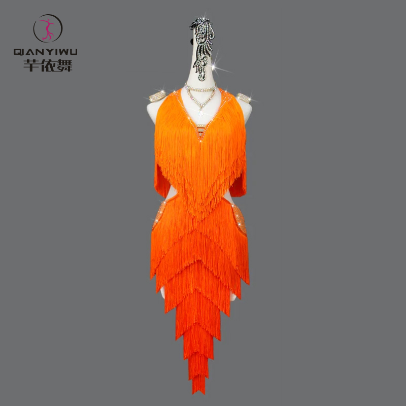 Outdoor Sport Dress - 새로운 라틴 댄스 태슬 드레스 여성