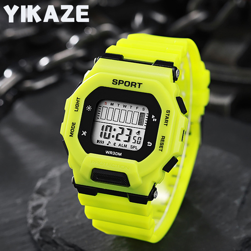 Outdoor Sports Adventure - YIKAZE 남자 스포츠 시계 방수 LED