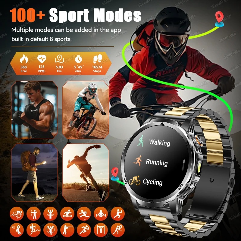 새로운 밀리터리 어드벤처 스마트워치 남성용 1000mA - Outdoor Sports Adventure 리뷰 및 가격