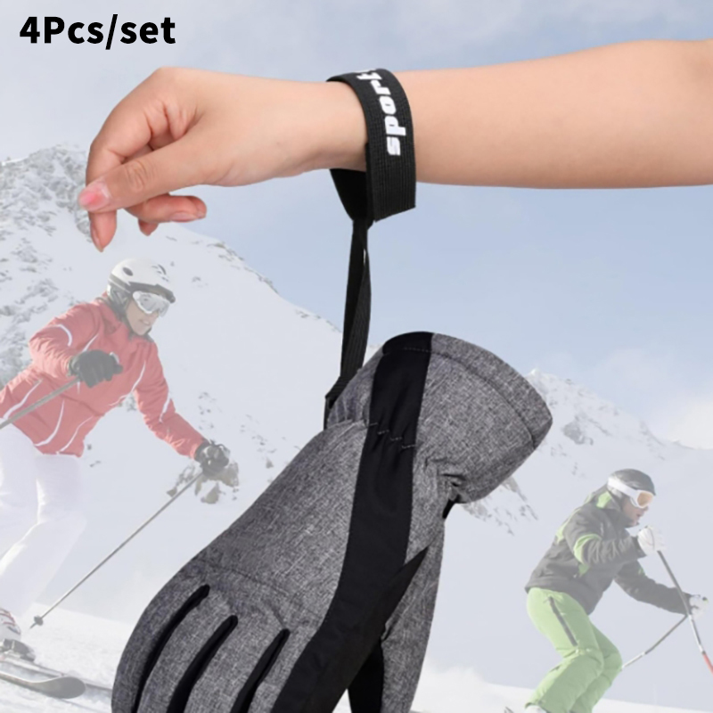 4Pcs 스키 장갑 손목 스트랩 장갑 홀더 스포츠 장갑 - Outdoor Sport Gloves 리뷰 및 가격