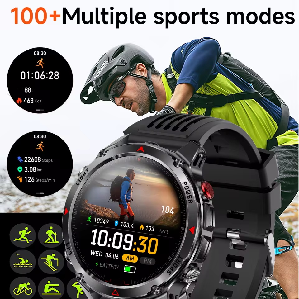 군용 야외 GPS 위치추적 스마트워치 남성용 HD AM - Definition Of Outdoor Sport 리뷰 및 가격