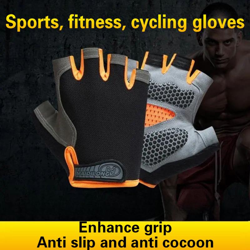 남녀공용 하프 핑거 사이클링 장갑, 미끄럼 방지, 충격 - Outdoor Sport Gloves 리뷰 및 가격